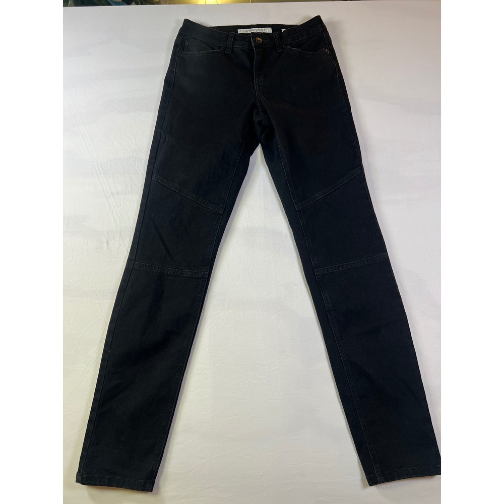 Jones New York Women Jeans Bryant Park Slim Moto Seam Black Size 4
